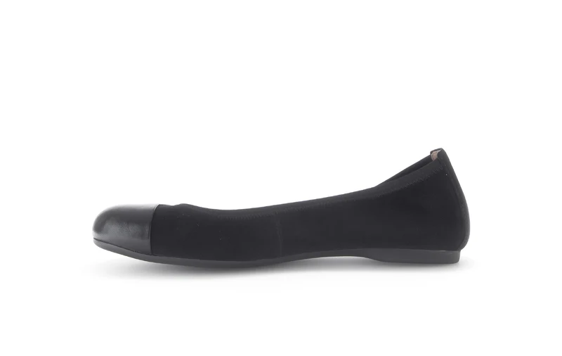 Ballerines noires en cuir velours