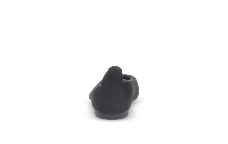 Ballerines noires en cuir velours