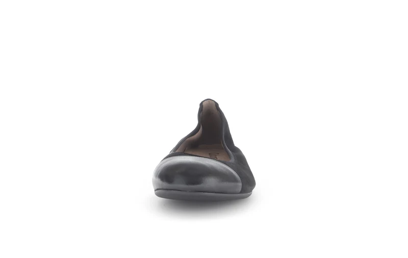 Ballerines noires en cuir velours