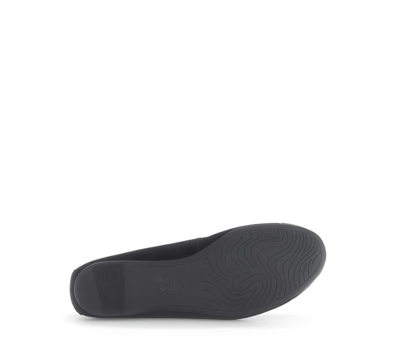 Ballerines noires en cuir velours