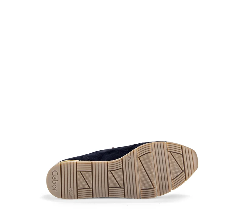 Baskets bleues en cuir velours