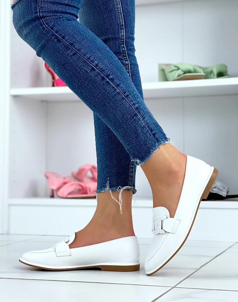 Mocassins blancs
