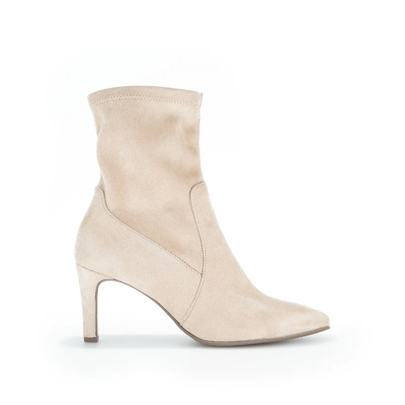 Bottines beiges en textile