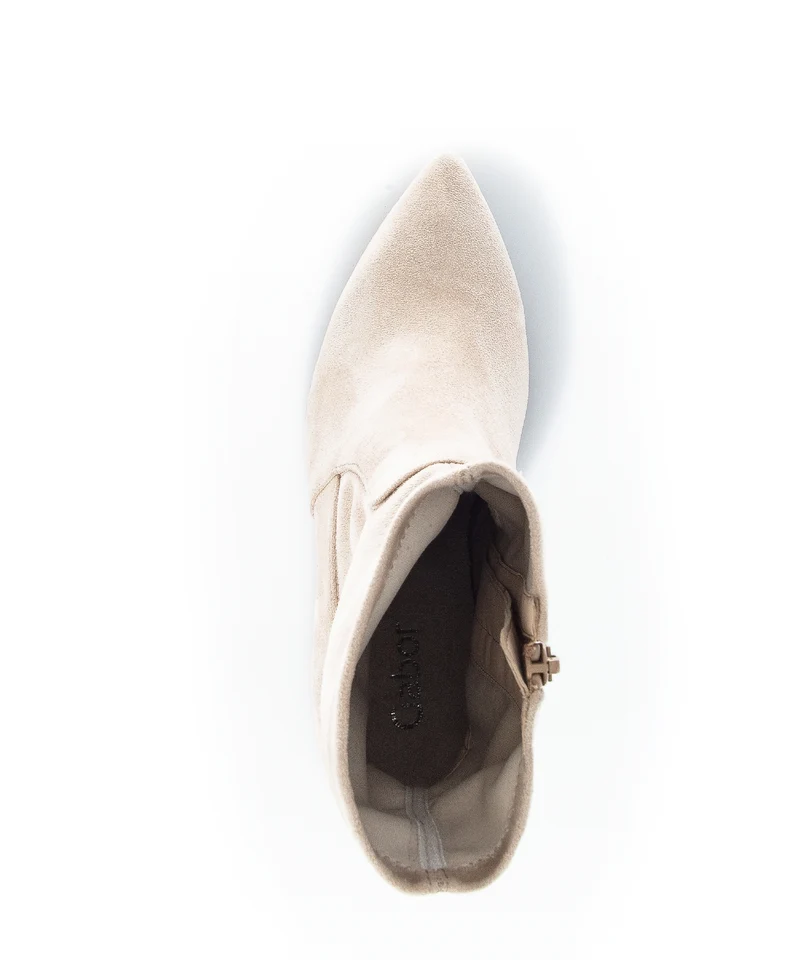 Bottines beiges en textile