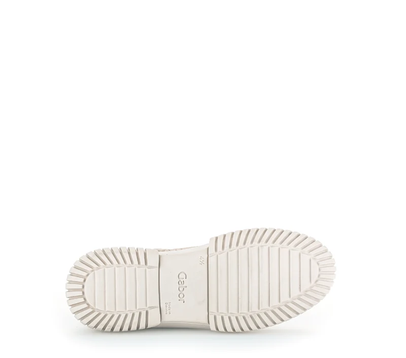 Baskets montantes beiges en cuir