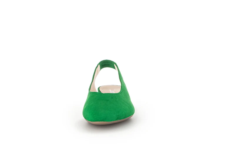 Slings verts en cuir velours