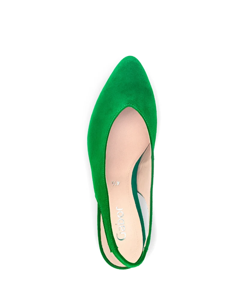 Slings verts en cuir velours