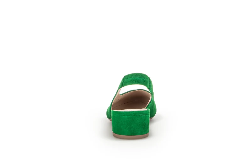 Slings verts en cuir velours