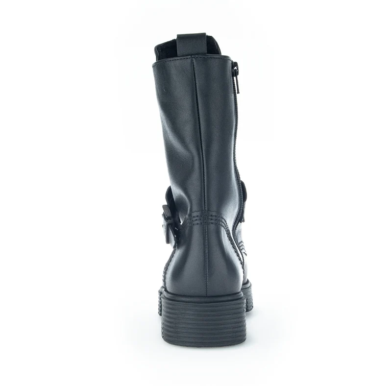 Bottines à lacets noires en cuir