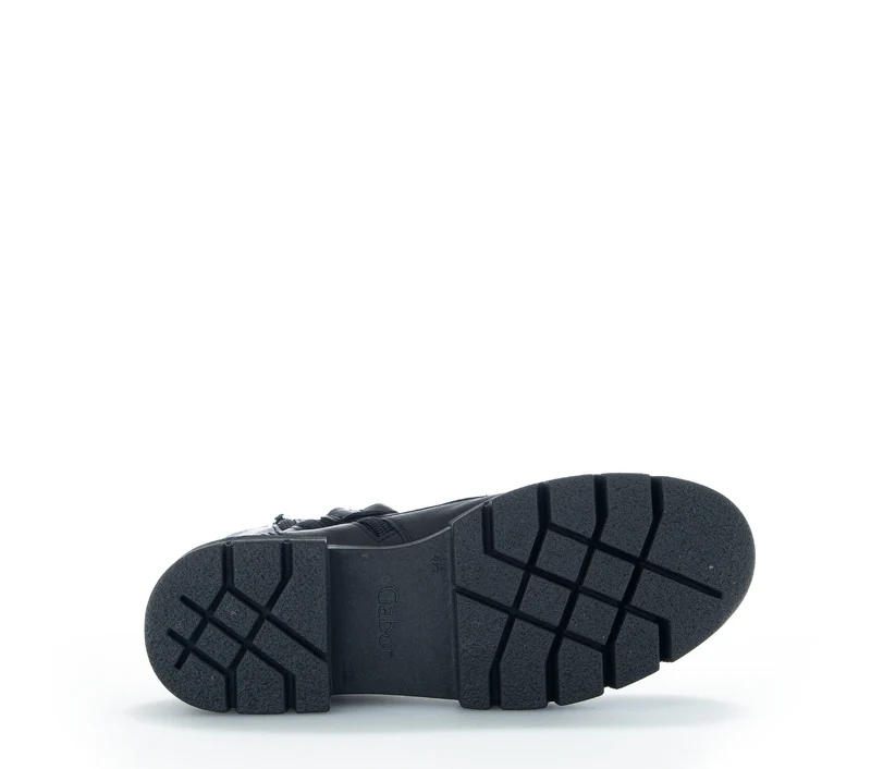Bottines à lacets noires en cuir