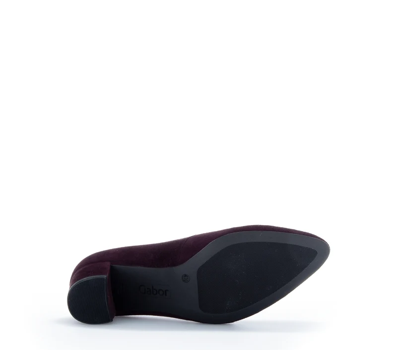 Escarpins bordeaux en cuir