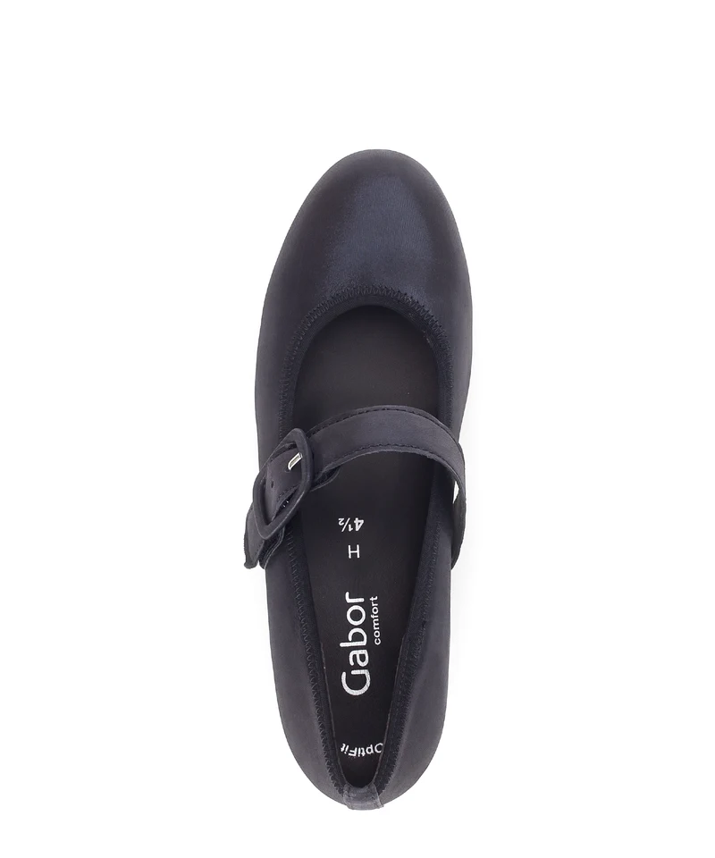 Escarpins marine en cuir velours