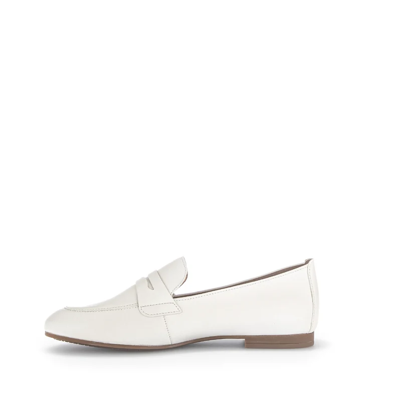 Mocassins ecrus en cuir