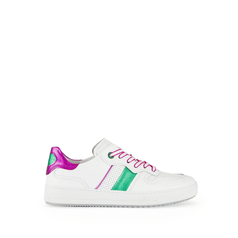 Baskets multicolores en cuir grainé