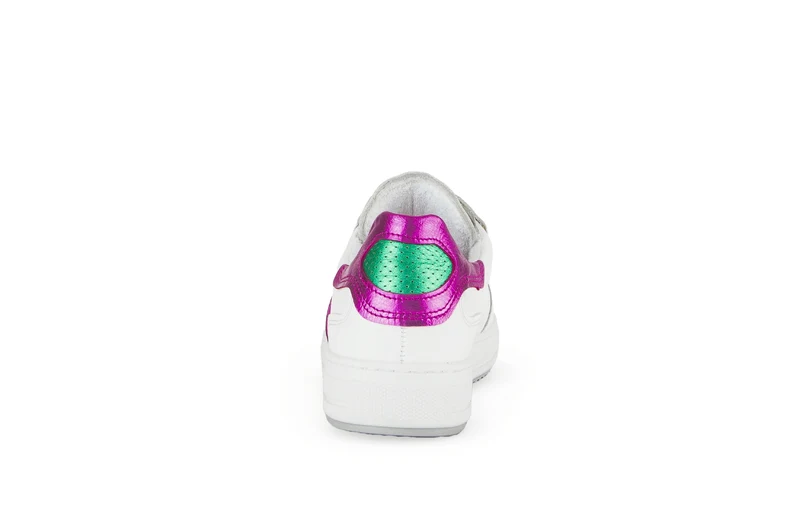 Baskets multicolores en cuir grainé
