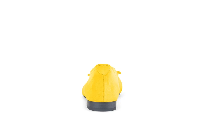 Ballerines jaunes en cuir velours