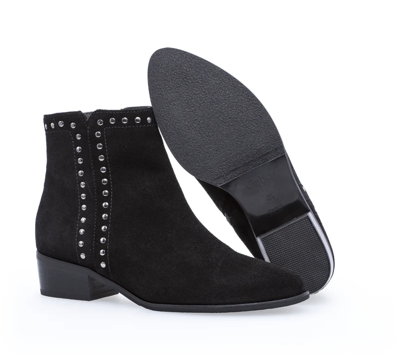 Boots noires en nubuck