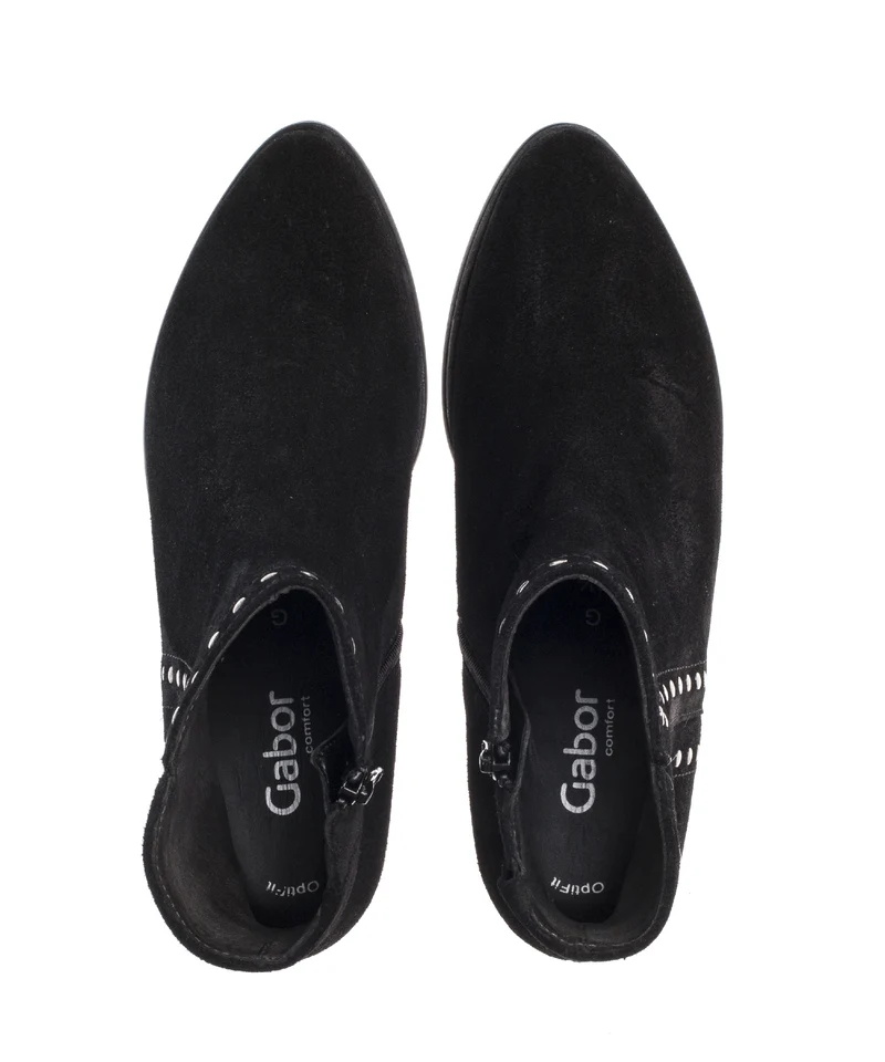 Boots noires en nubuck