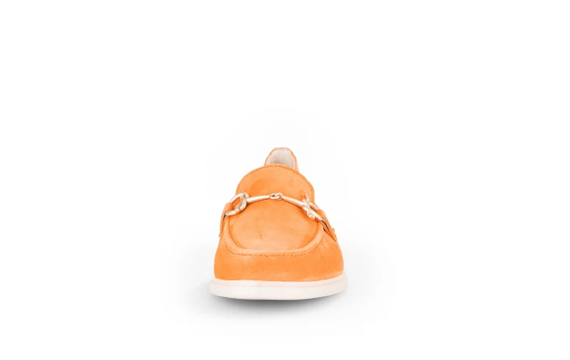Mocassins orange en velours