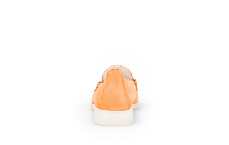 Mocassins orange en velours