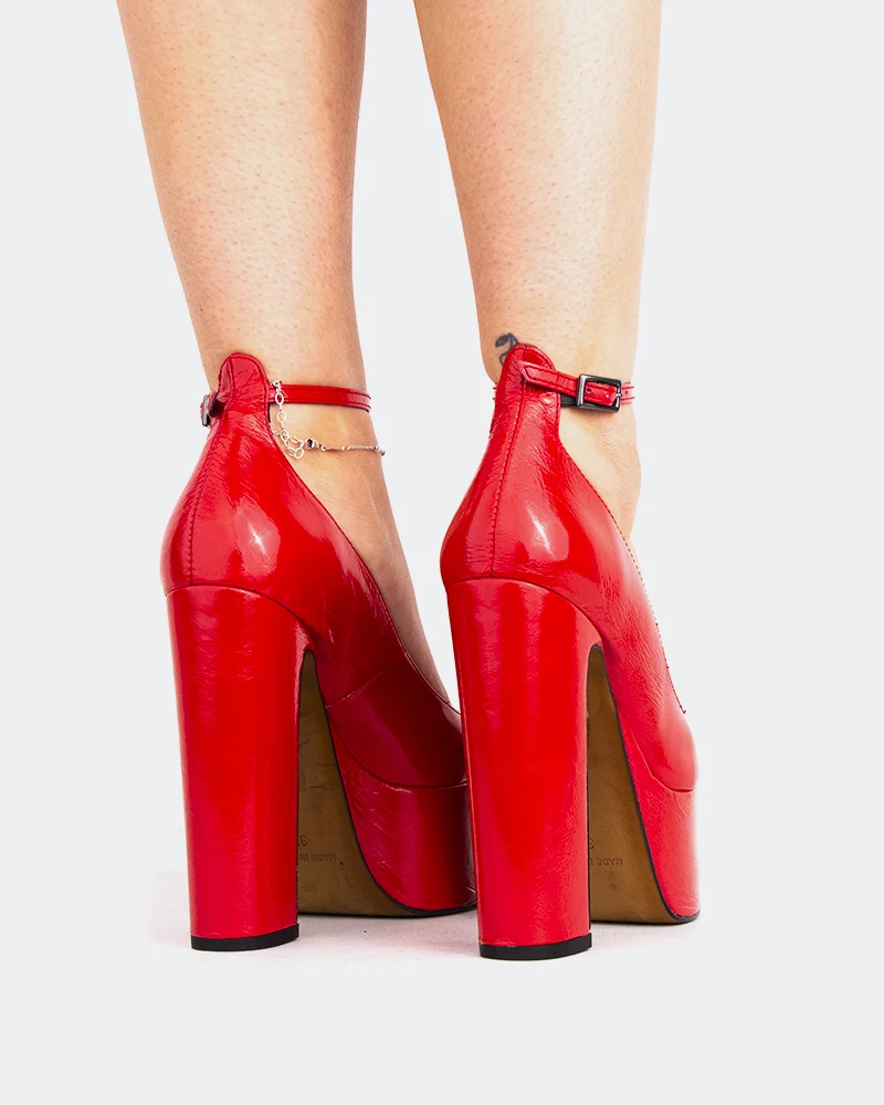 Lacey Red Leather