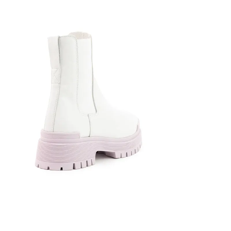 Kirby White Leather/Lilac Sole