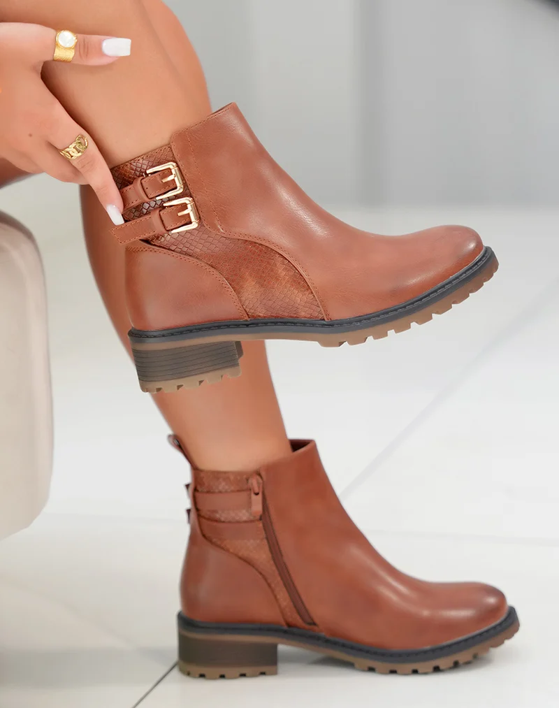 Bottines Camel Bi-Matière : L'Emblème du Charme Sauvage