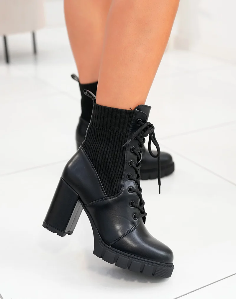 Bottines à Lacets Bi-matière - L'Alliance Parfaite du Style et du Confort