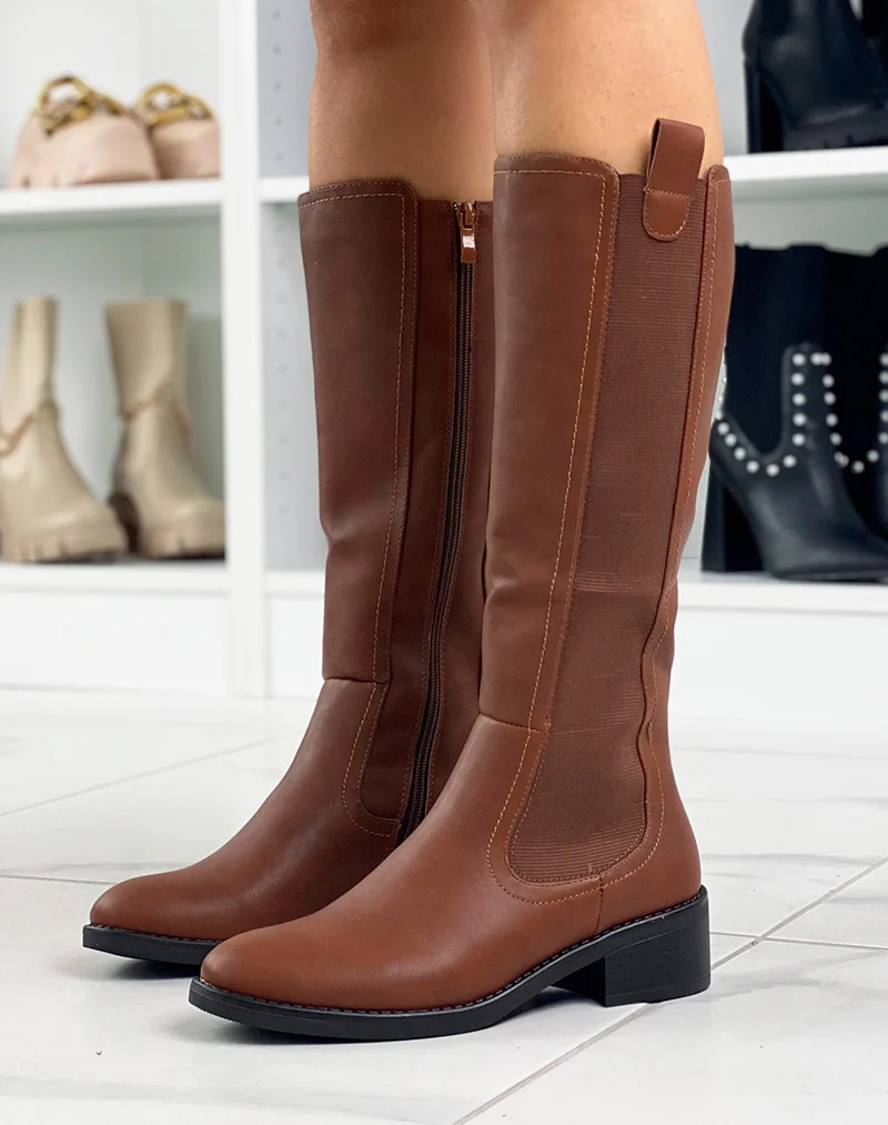 Bottes camel style chelsea
