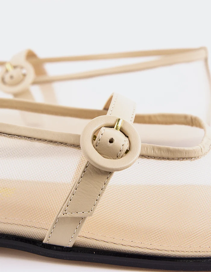 Glint Off White Mesh