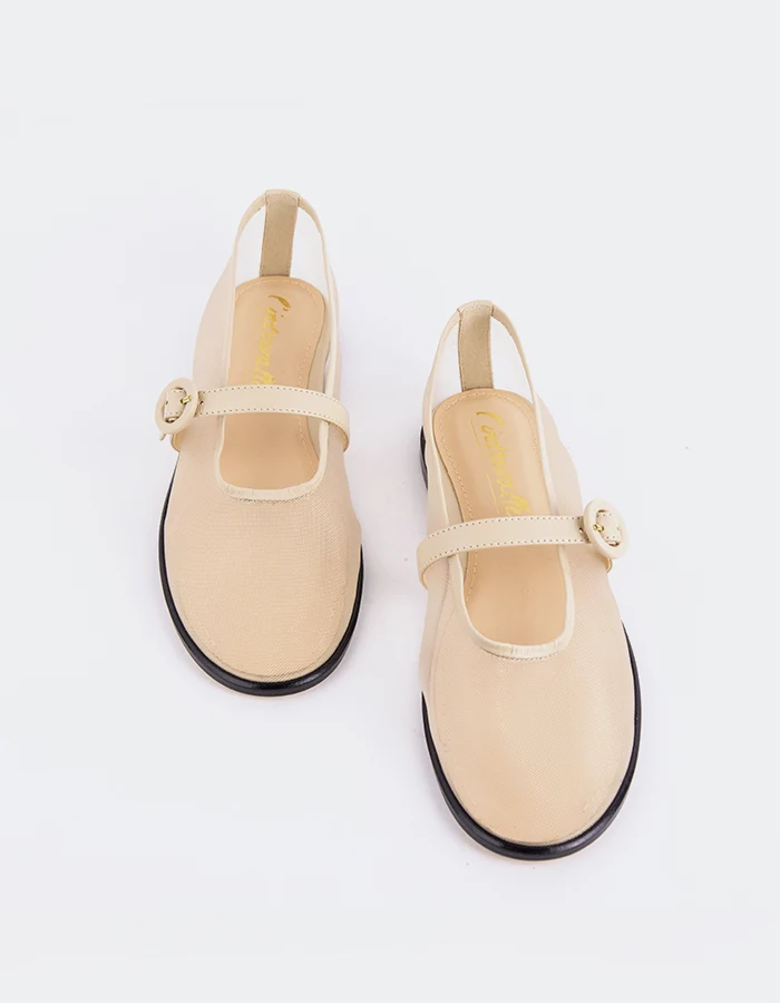 Glint Off White Mesh