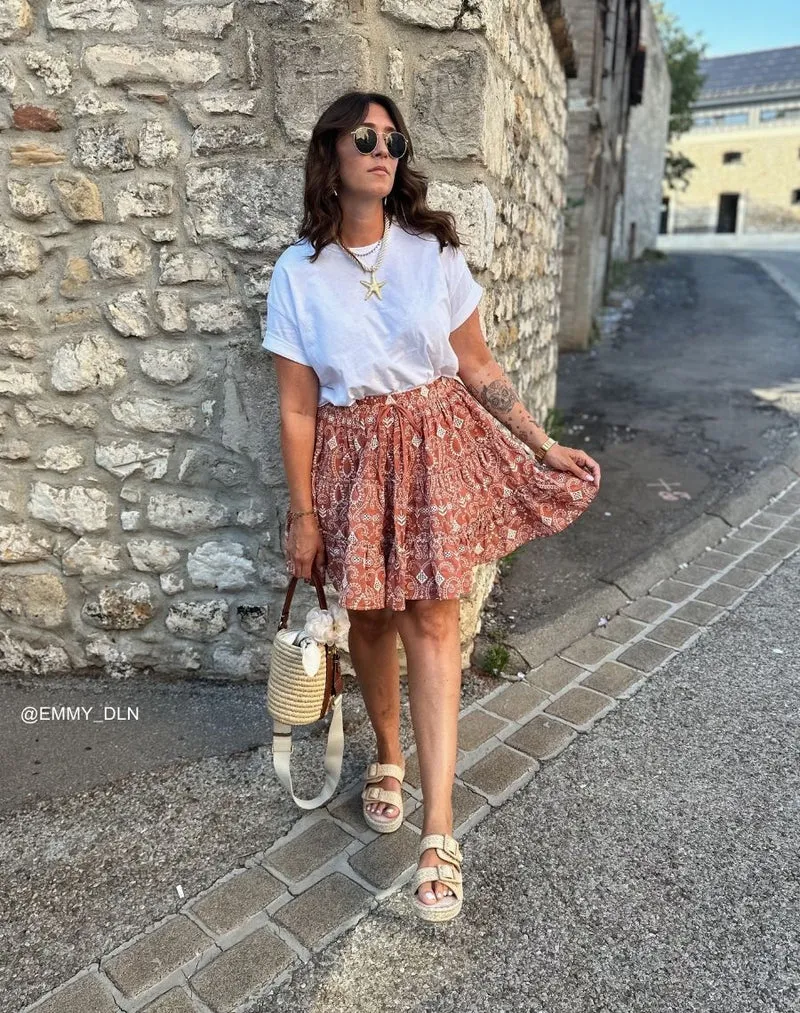Mules à double bride femme effet tissé beige avec semelle épaisse en corde tendance
