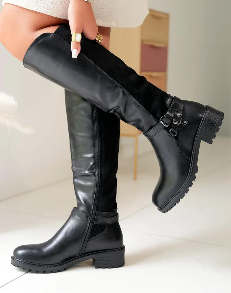 Bottes Bi-Matière Noires : Tradition et Modernité