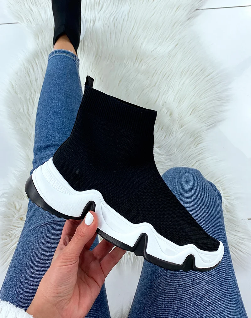 Baskets chaussette noires