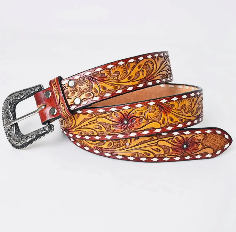 Sunflower Leather Belt