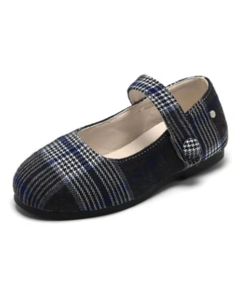 Mocassins Habillés Souples À Carreaux Et Décoration Bébé
