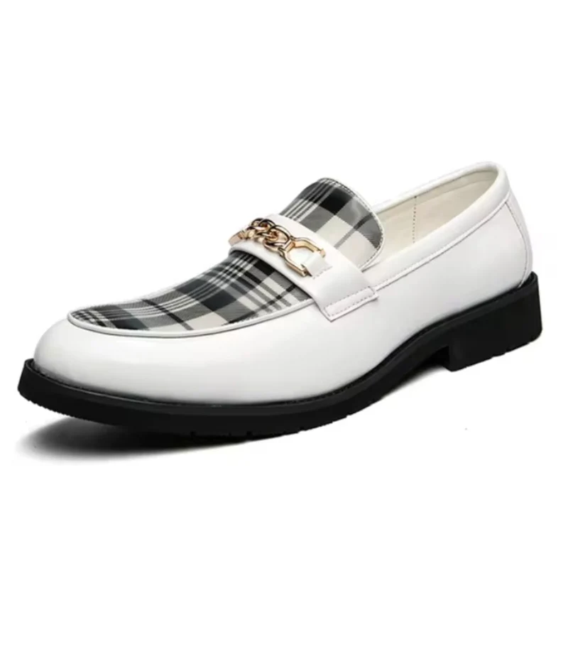 Mocassins Souples Effet Cuir Tendances Avec Boucle Dorée Pour Homme