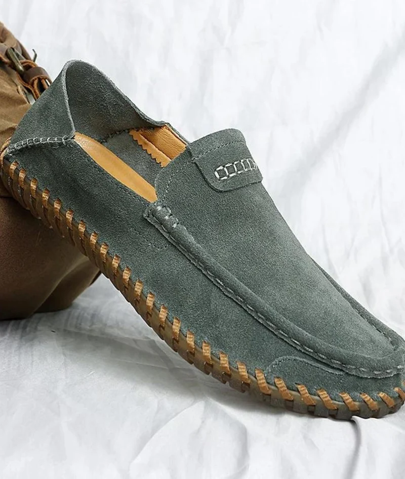 Mocassins Respirants En Daim Véritable Pour Hommes