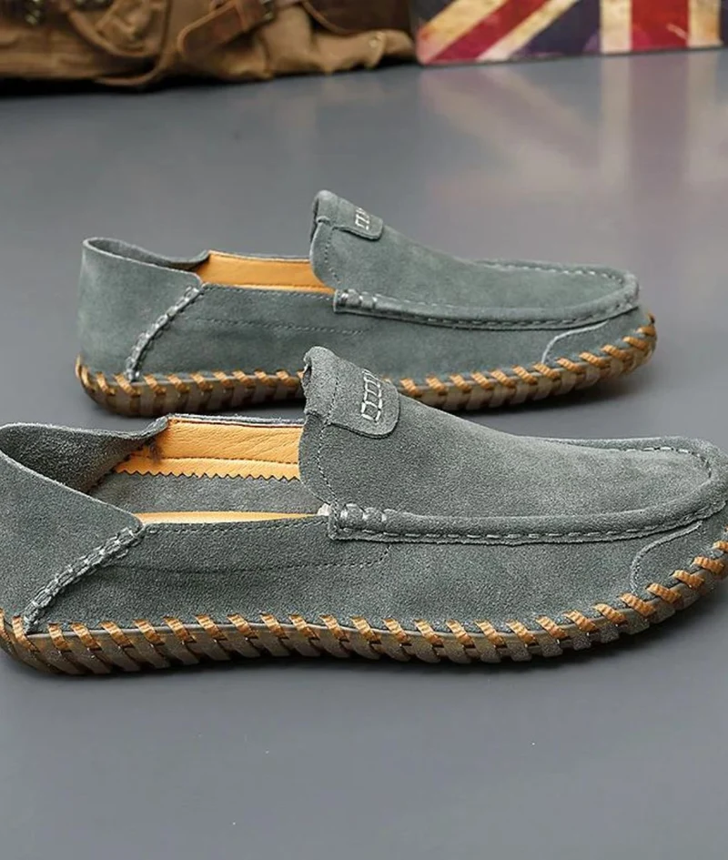 Mocassins Respirants En Daim Véritable Pour Hommes