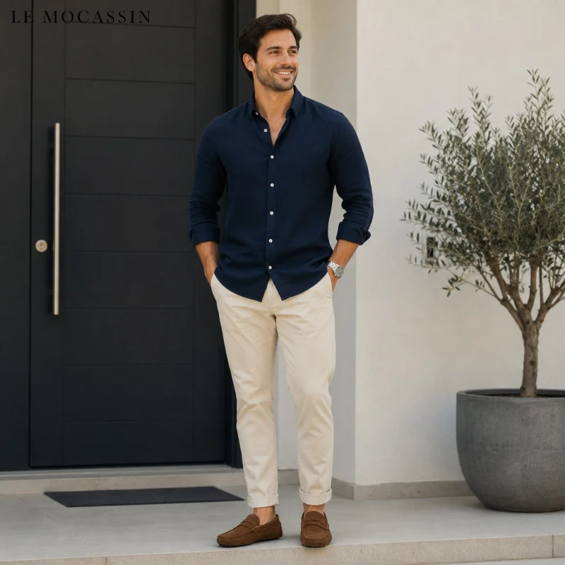 Mocassins Respirants Effet Daim Pour Hommes