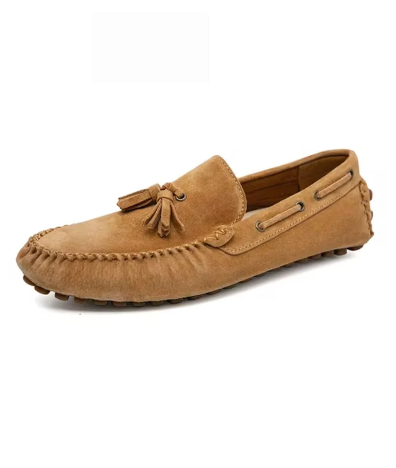 Mocassins pour Homme En Daim Marron