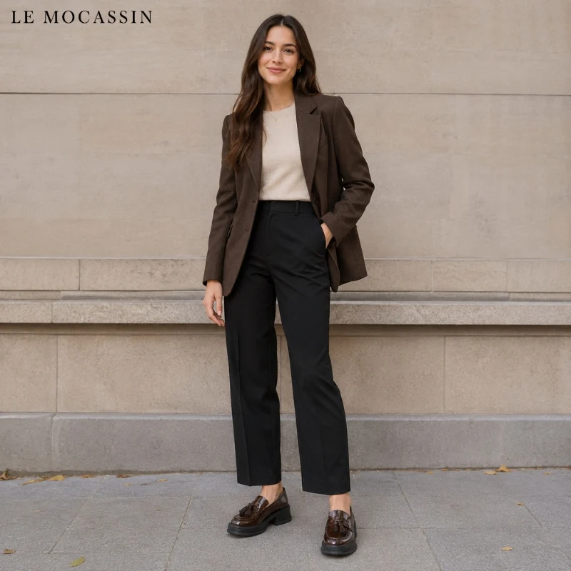 Mocassins Vernis À Franges Pour Femme