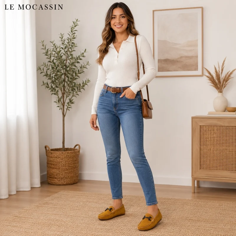 Mocassins Décontractés En Daim Avec Mors Pour Garçons