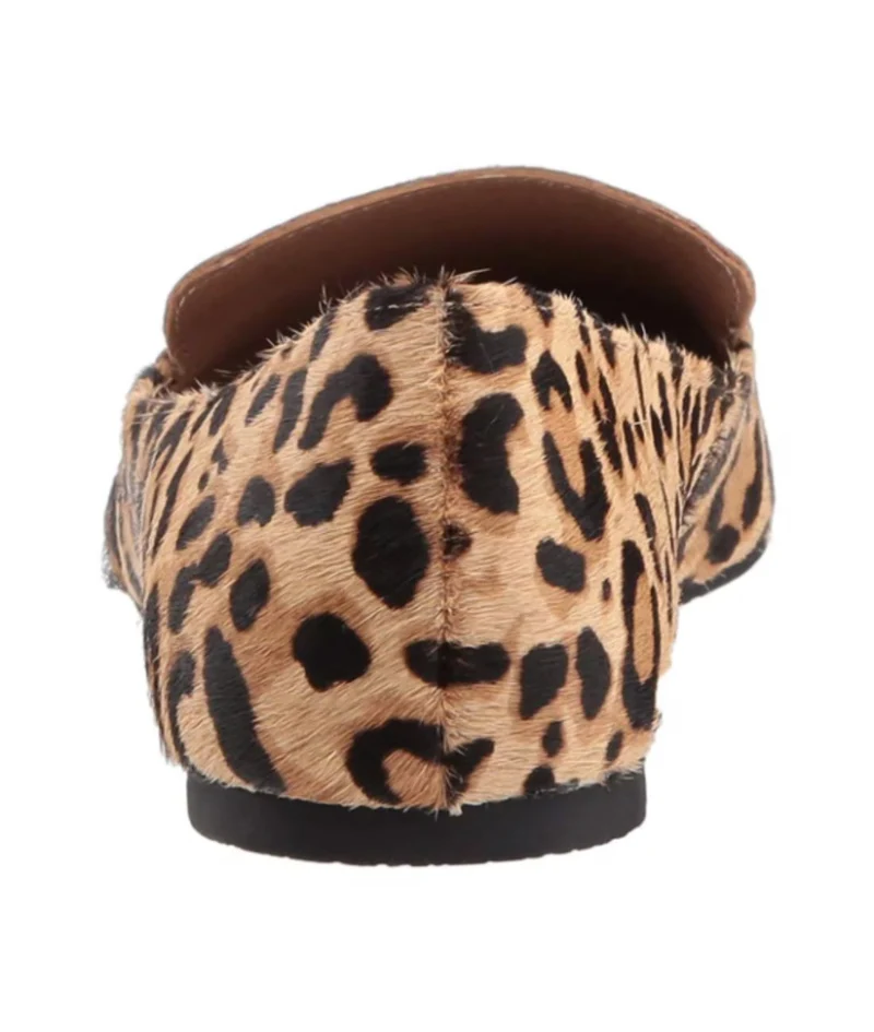 Mocassins Pointus Pour Femmes Velours Imprimé Léopard