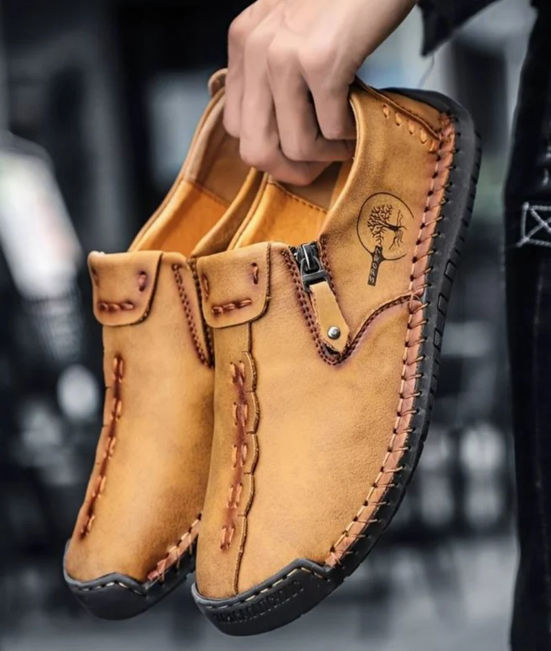 Mocassins Plats En Cuir Synthétique Pour Hommes