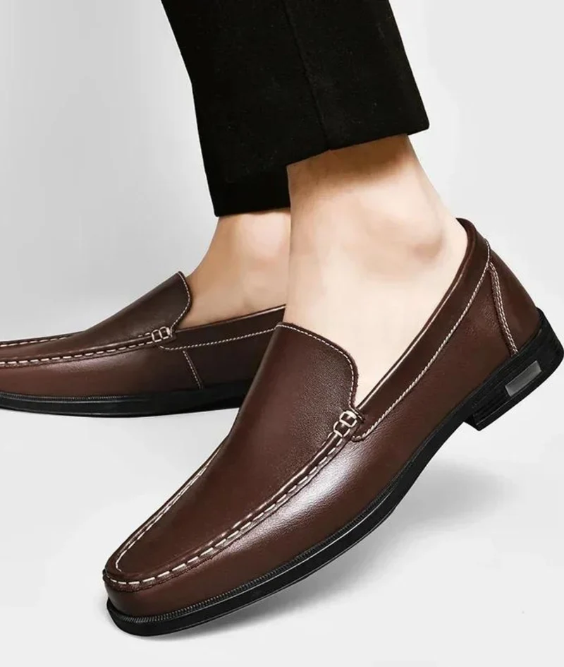 Mocassins Orthopédiques En Cuir Véritable Pour Homme