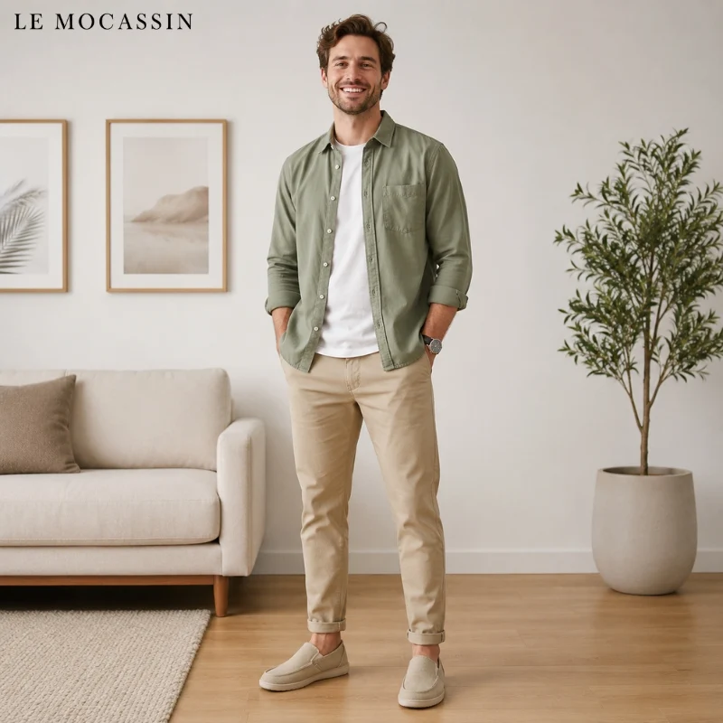 Mocassins Orthopédiques En Toile À Semelles Souples Pour Homme