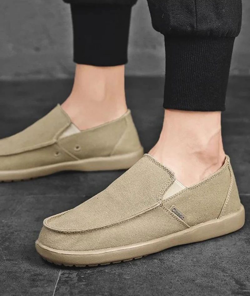 Mocassins Orthopédiques En Toile À Semelles Souples Pour Homme
