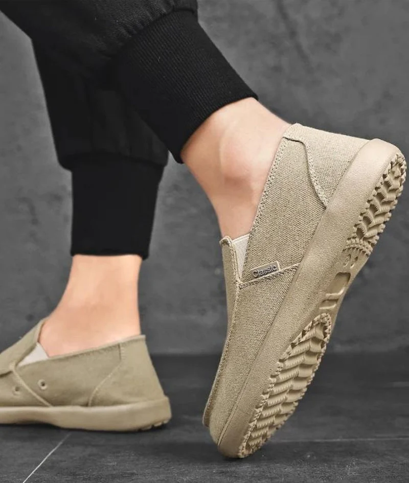 Mocassins Orthopédiques En Toile À Semelles Souples Pour Homme