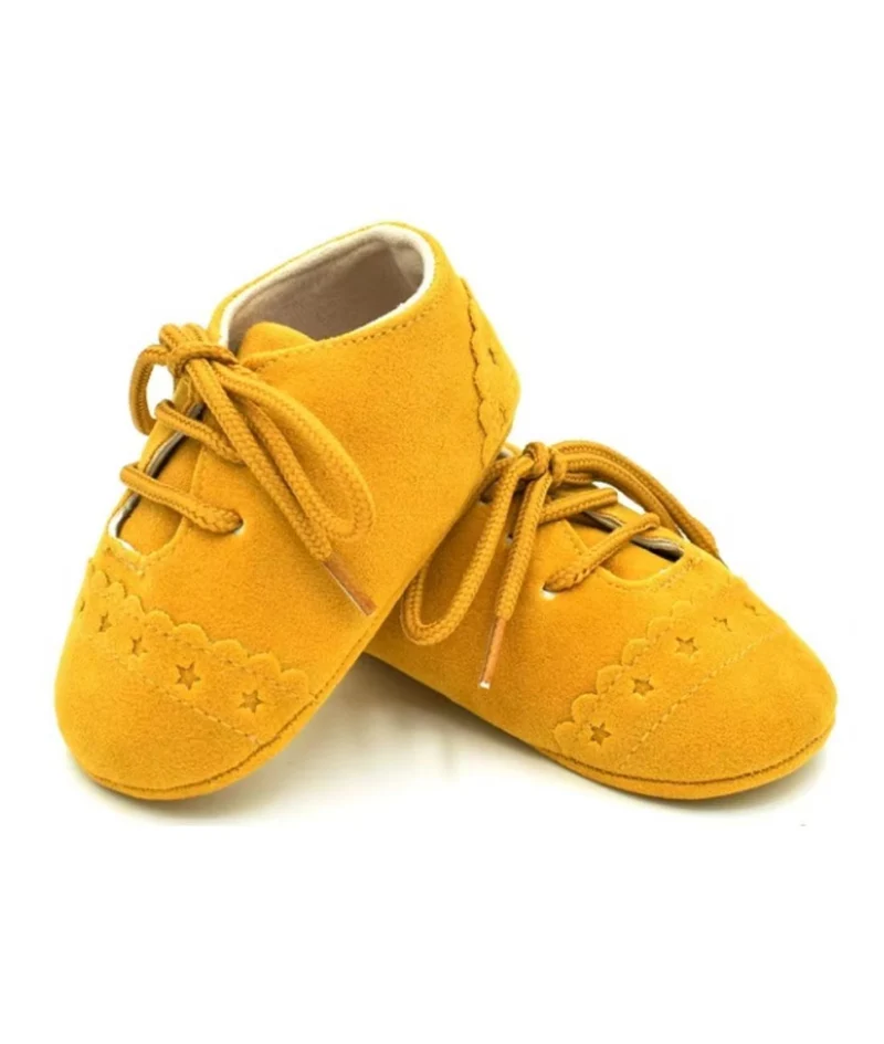 Mocassins Montants À Lacets Effet Craquelé Bébé Garçon